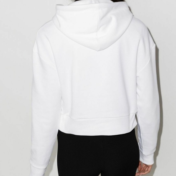 BALMAIN logo-print cropped hoodie - Picture 3 of 9